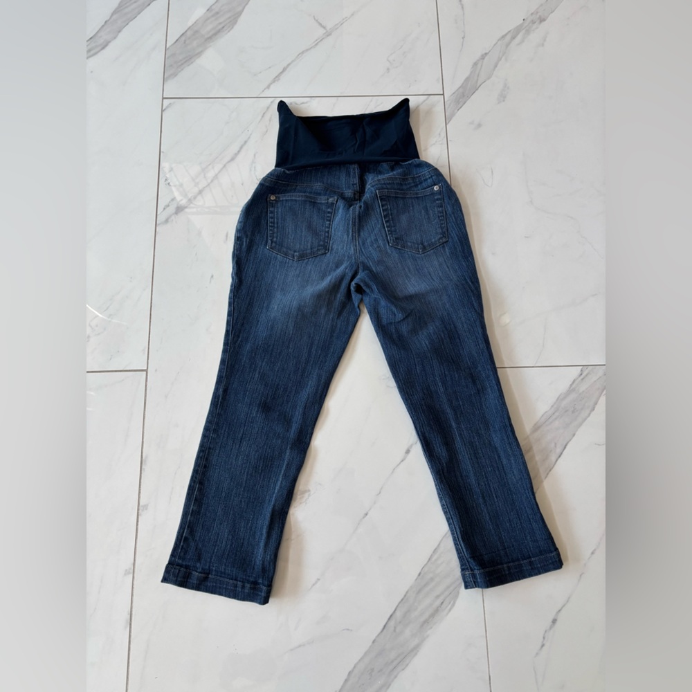 Two Hearts Maternity Women's Blue ankle Jeans - Picture 5 of 8